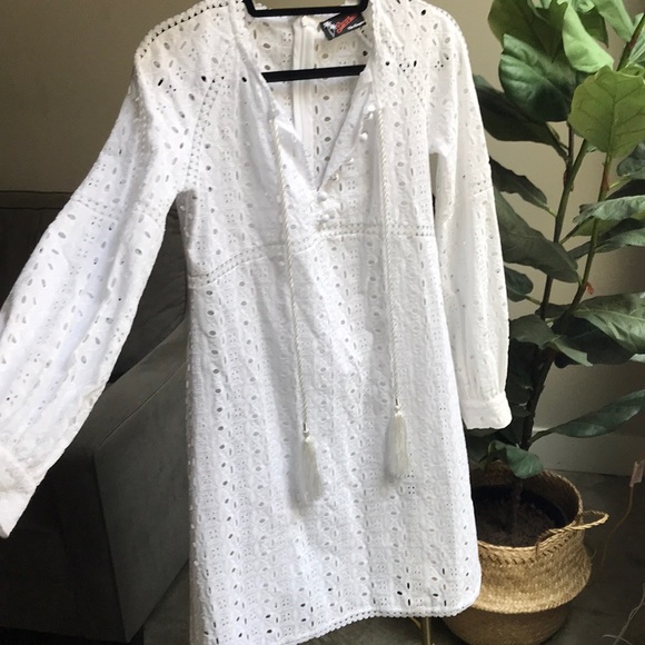 The Kooples Sunrise White Eyelet Dress - Picture 3 of 3